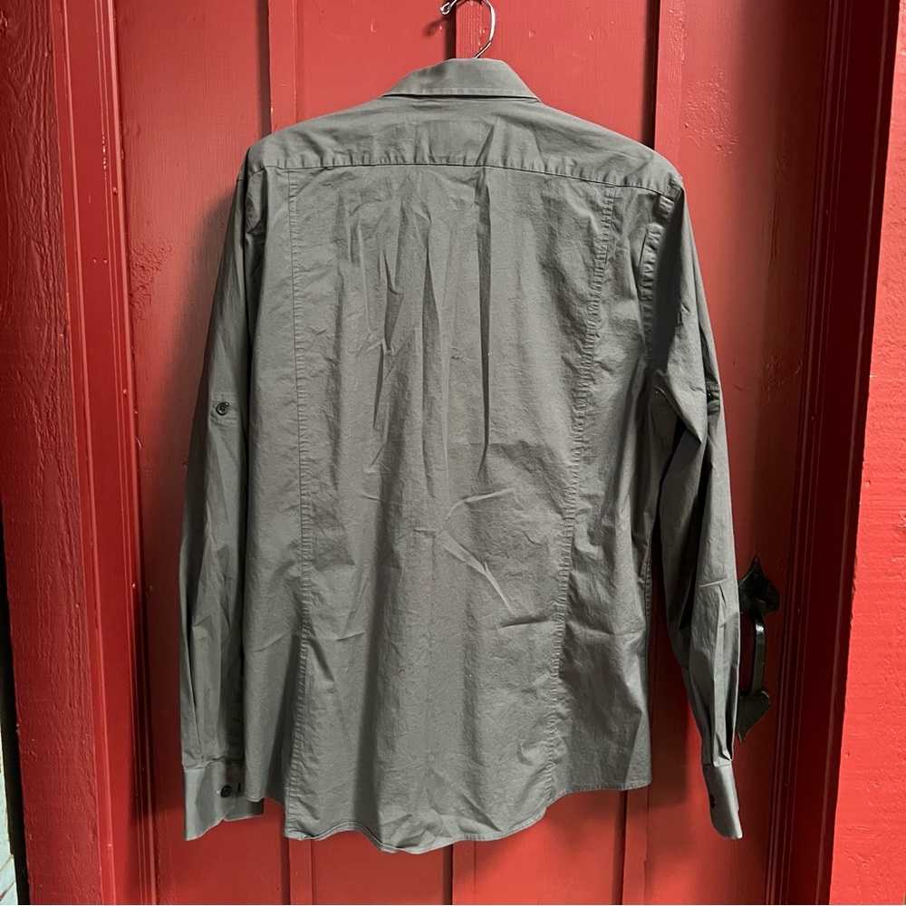 Express Men's Gray Military Shirt - Picture 5 of 5